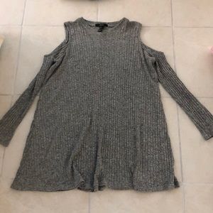 Grey Open shoulder Sweater